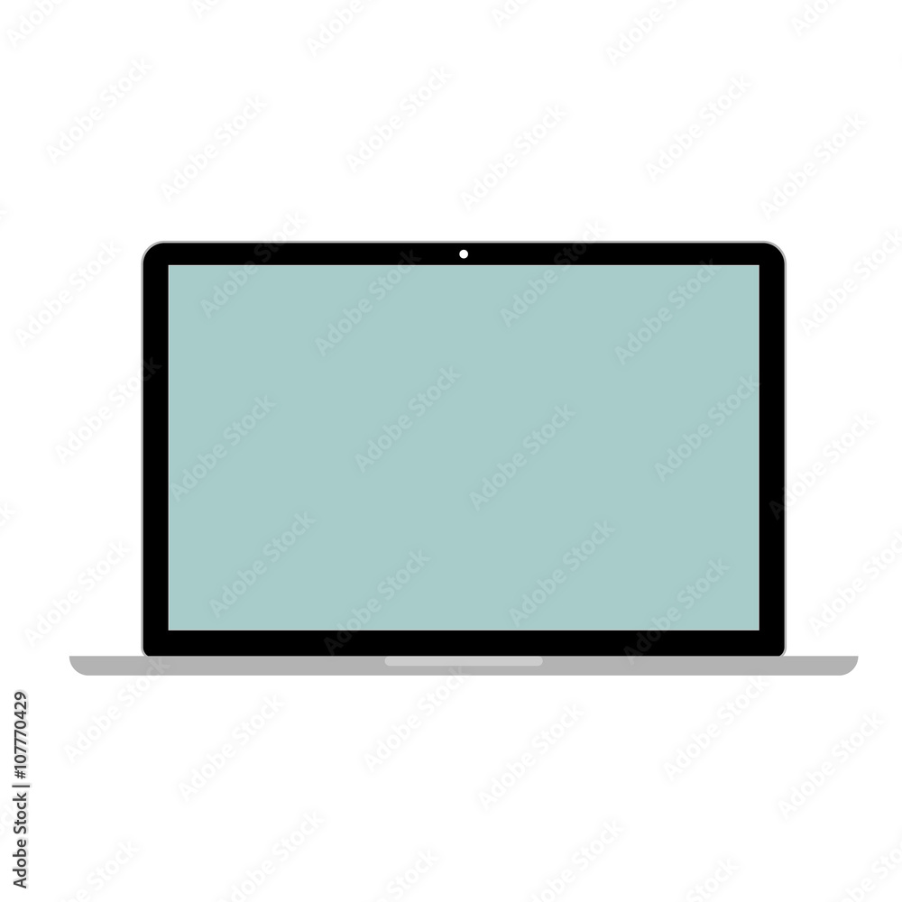 Modern laptop icon isolated on white background. Vector flat laptop icon. Modern laptop icon isolated on white background. Vector flat laptop icon.