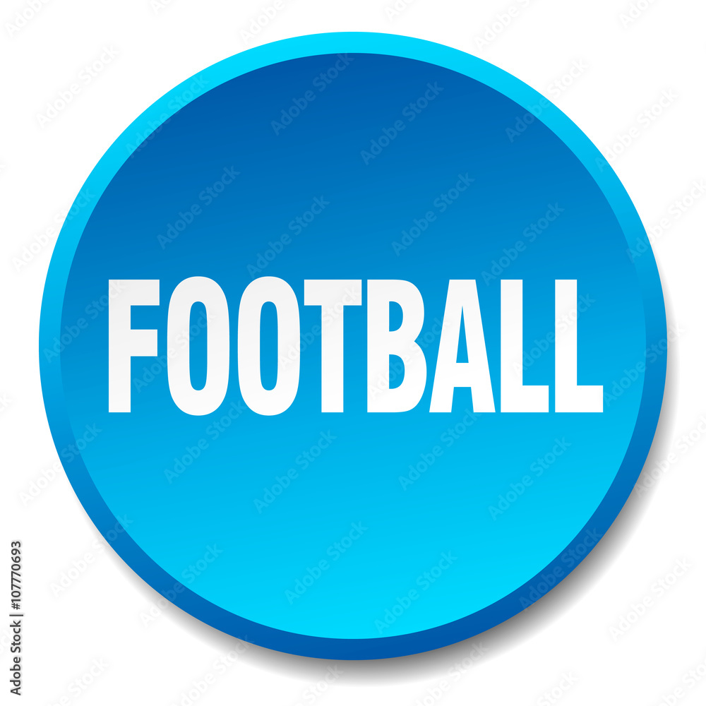 football blue round flat isolated push button football blue round flat isolated push button