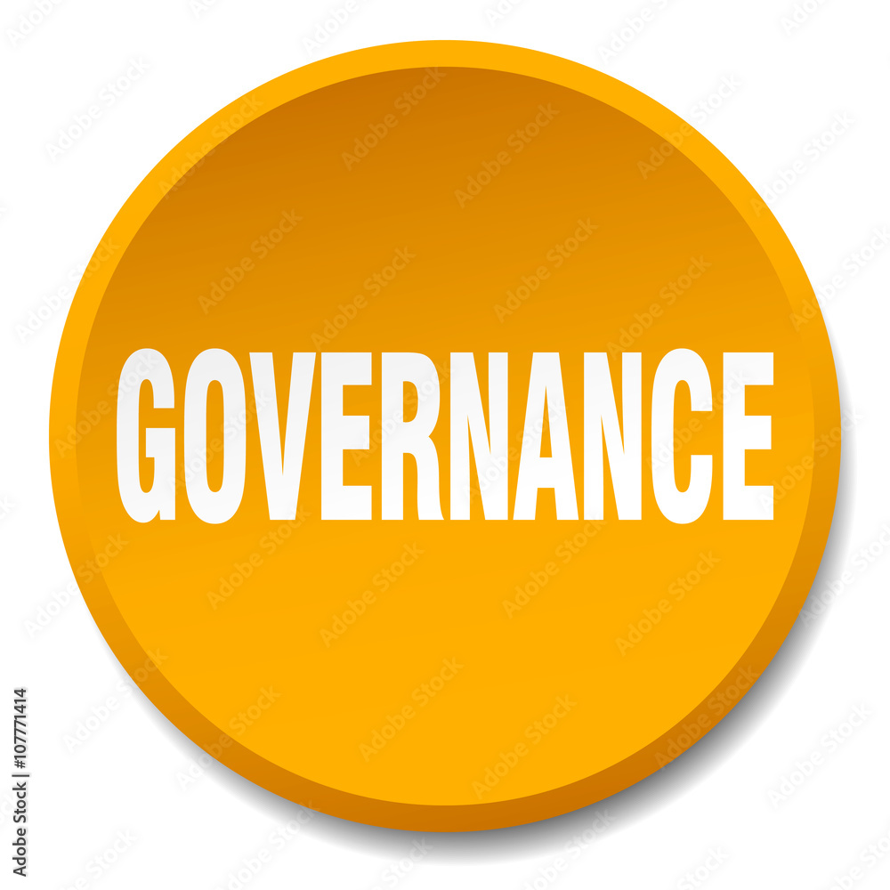 governance orange round flat isolated push button governance orange round flat isolated push button