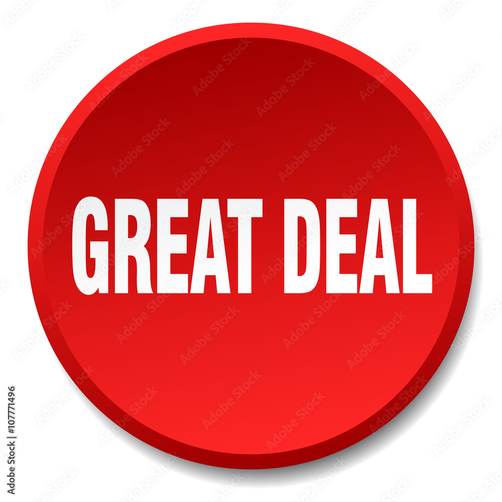 great deal red round flat isolated push button great deal red round flat isolated push button