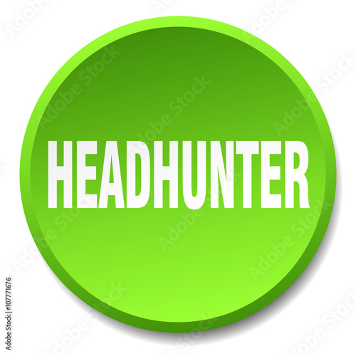 headhunter green round flat isolated push button