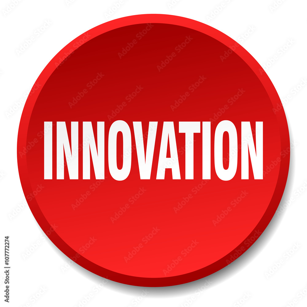 innovation red round flat isolated push button innovation red round flat isolated push button