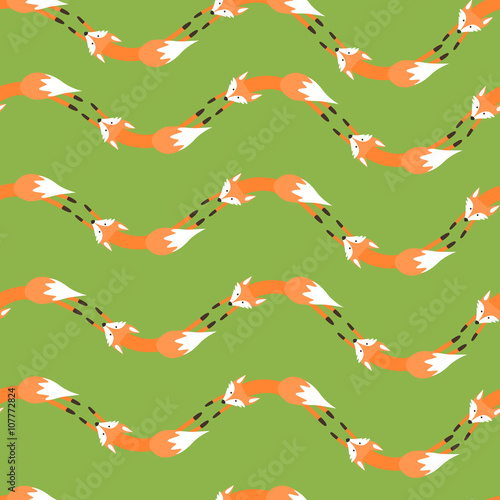 Pattern with foxes