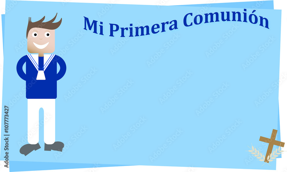 My first communion card My first communion card