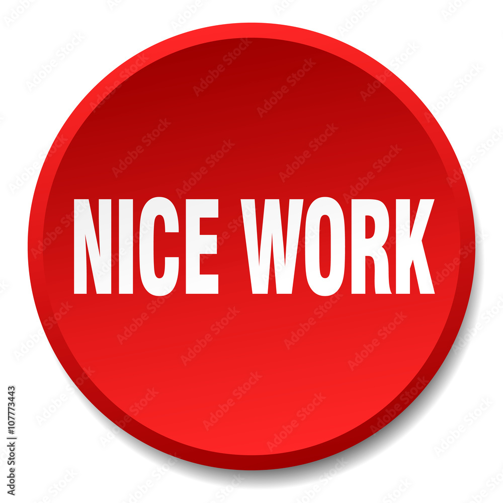 nice work red round flat isolated push button nice work red round flat isolated push button