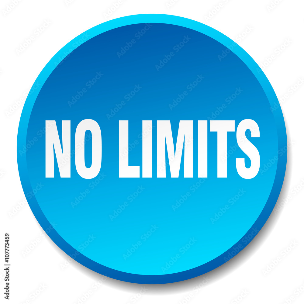 no limits blue round flat isolated push button no limits blue round flat isolated push button