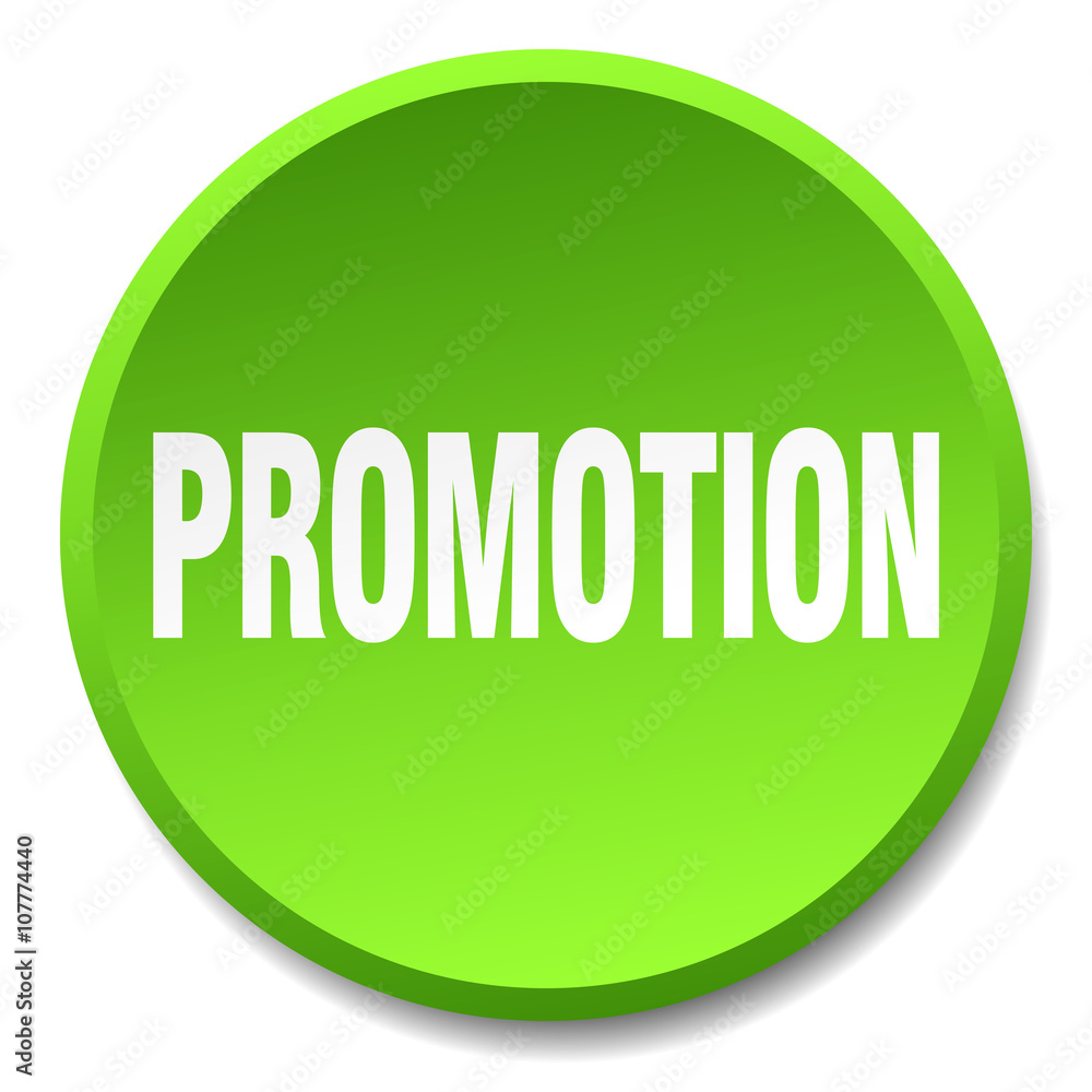promotion green round flat isolated push button promotion green round flat isolated push button