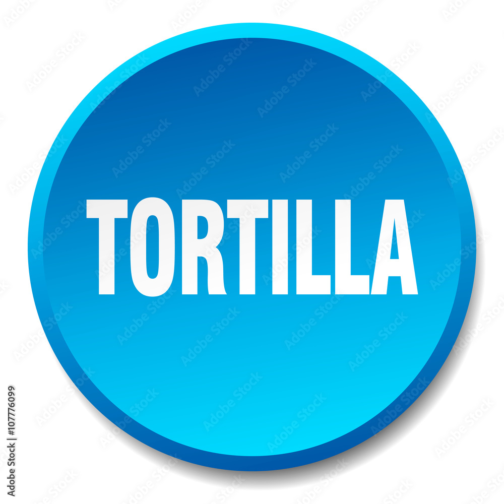 tortilla blue round flat isolated push button tortilla blue round flat isolated push button