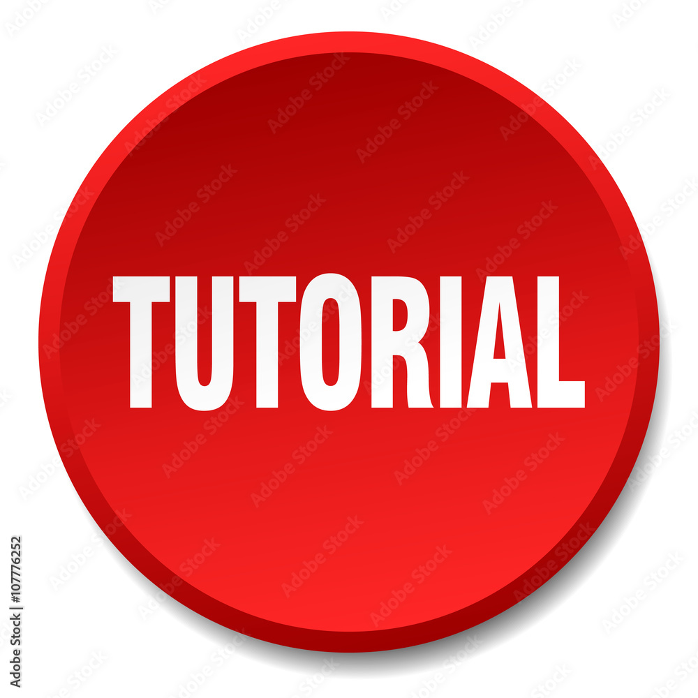 tutorial red round flat isolated push button tutorial red round flat isolated push button