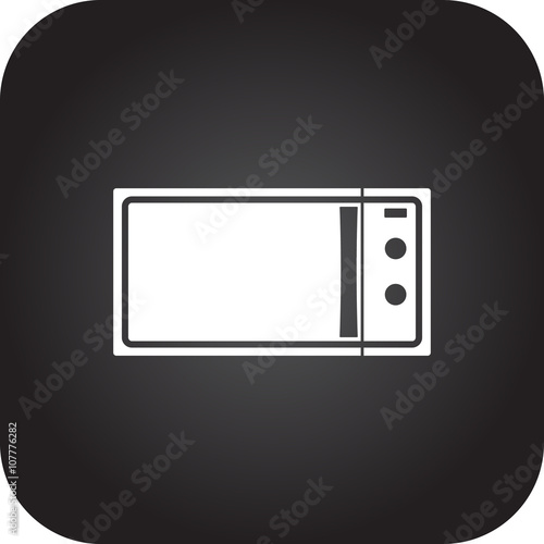 Microwave electronic sign simple icon on background