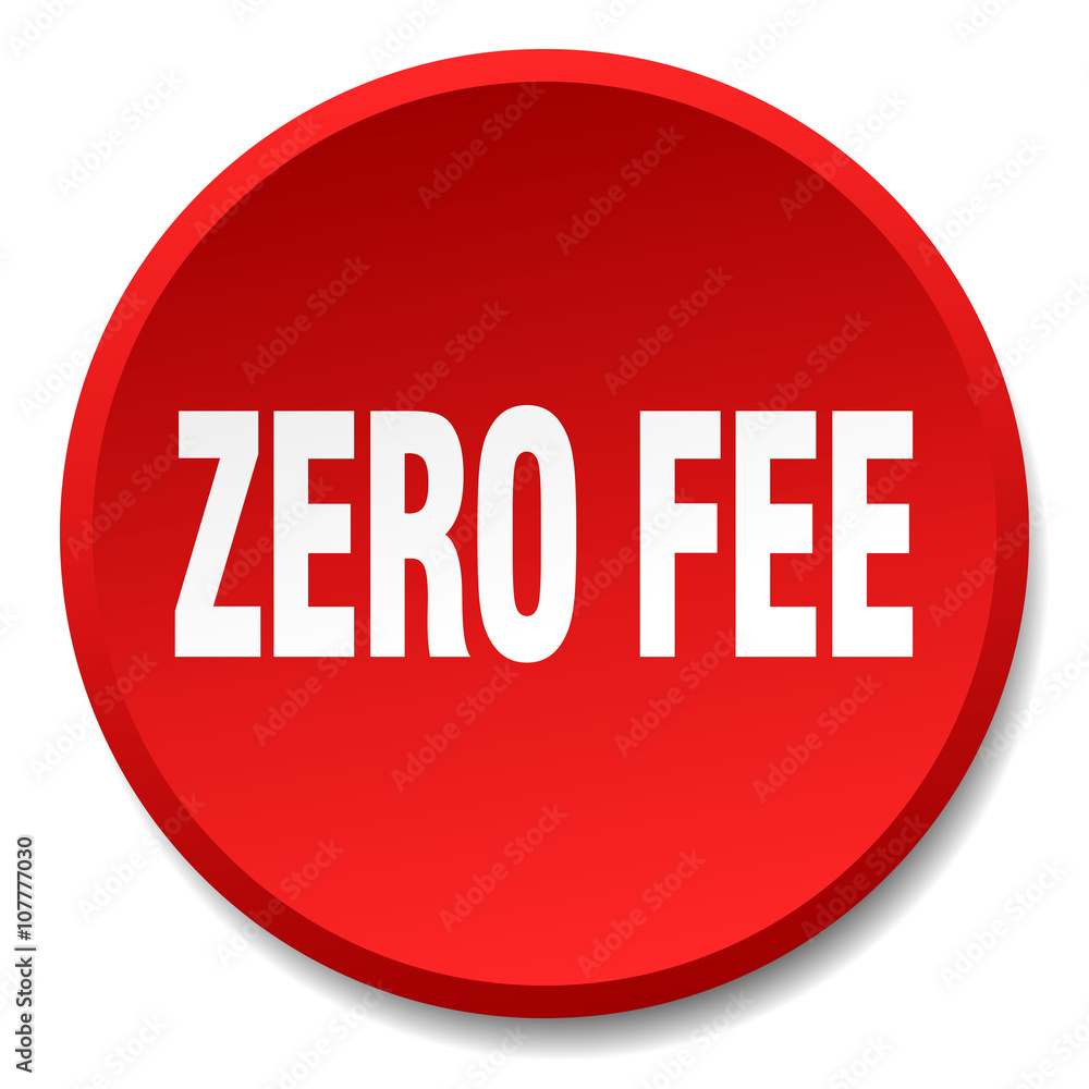 zero fee red round flat isolated push button zero fee red round flat isolated push button
