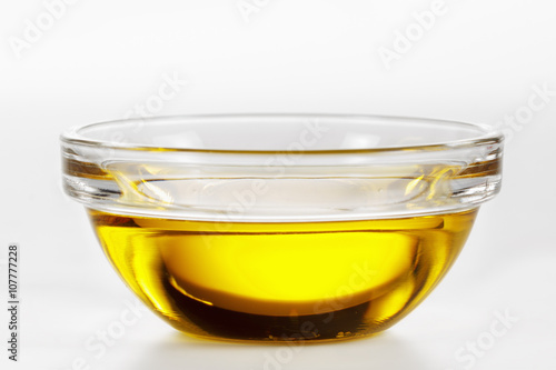 olive oil in glass plate
