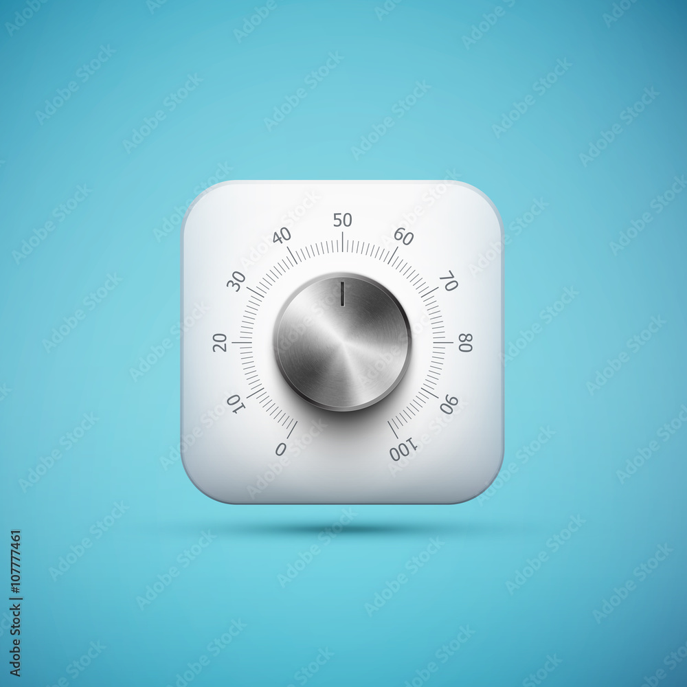 white app icon with music volume control knob white app icon with music volume control knob