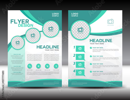 business brochure flyer design layout template in A4 size