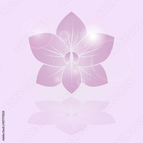 stylized silhouette of orchid flower