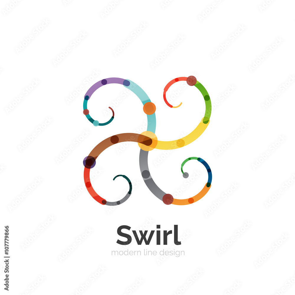 Fototapeta premium Vector swirl circle logo