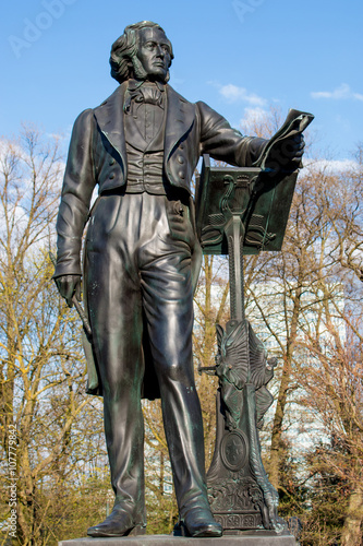 Fotografía Statue Felix Mendelssohn Bartholdy Düsseldorf