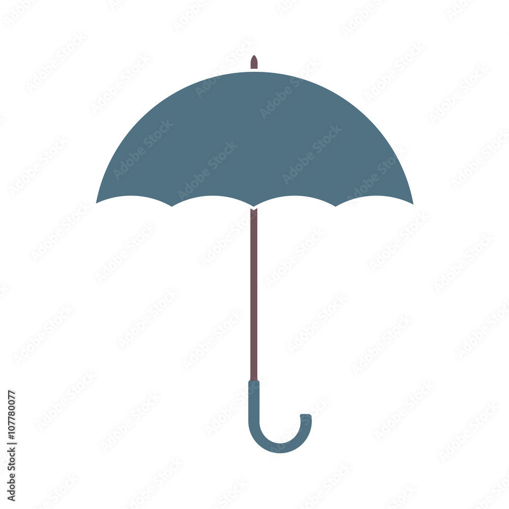 Umbrella isolated on white background. Vector colorful illustration.