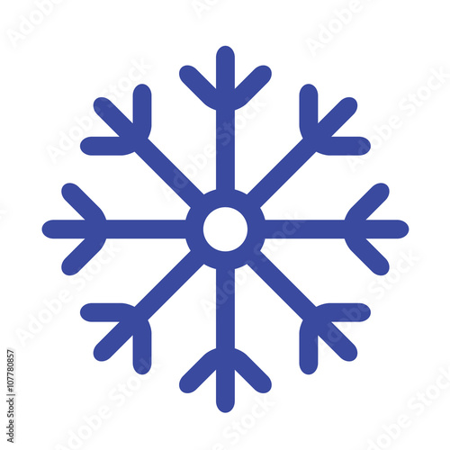 Snowflake icon or sign isolated on white background. Vector illustration.