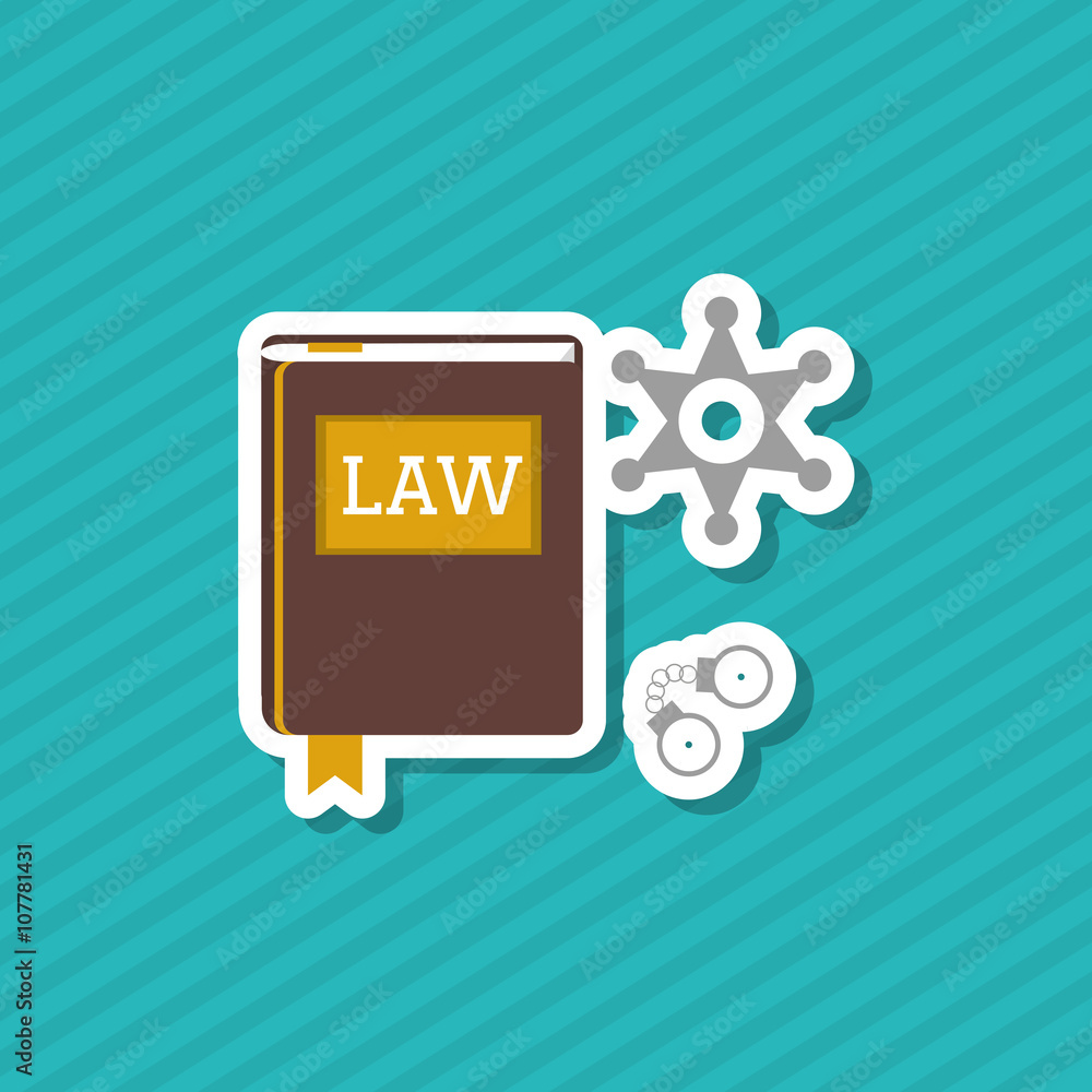 Law and Justice book design, vector illustration Law and Justice book design, vector illustration