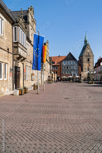 Rathaus und Marktplatz Stadthagen, Niedersachen / Deutschland  © fotobeam