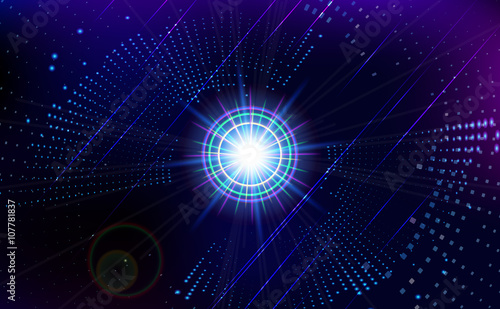 Abstract virtual space technology  background.