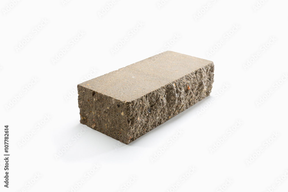 new face brick on a white background new face brick on a white background