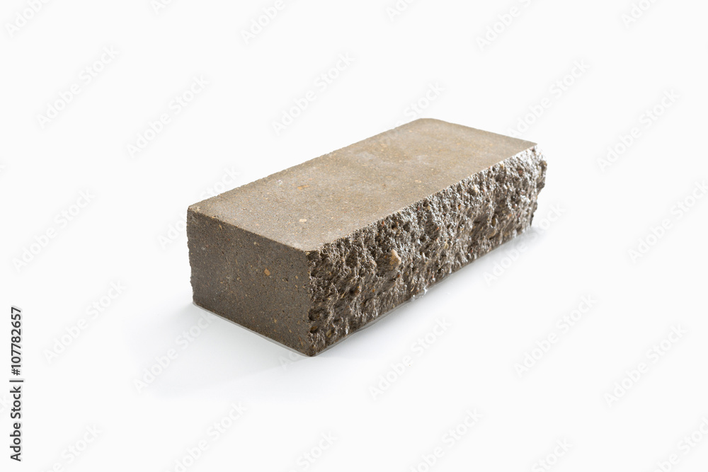 new face brick on a white background new face brick on a white background