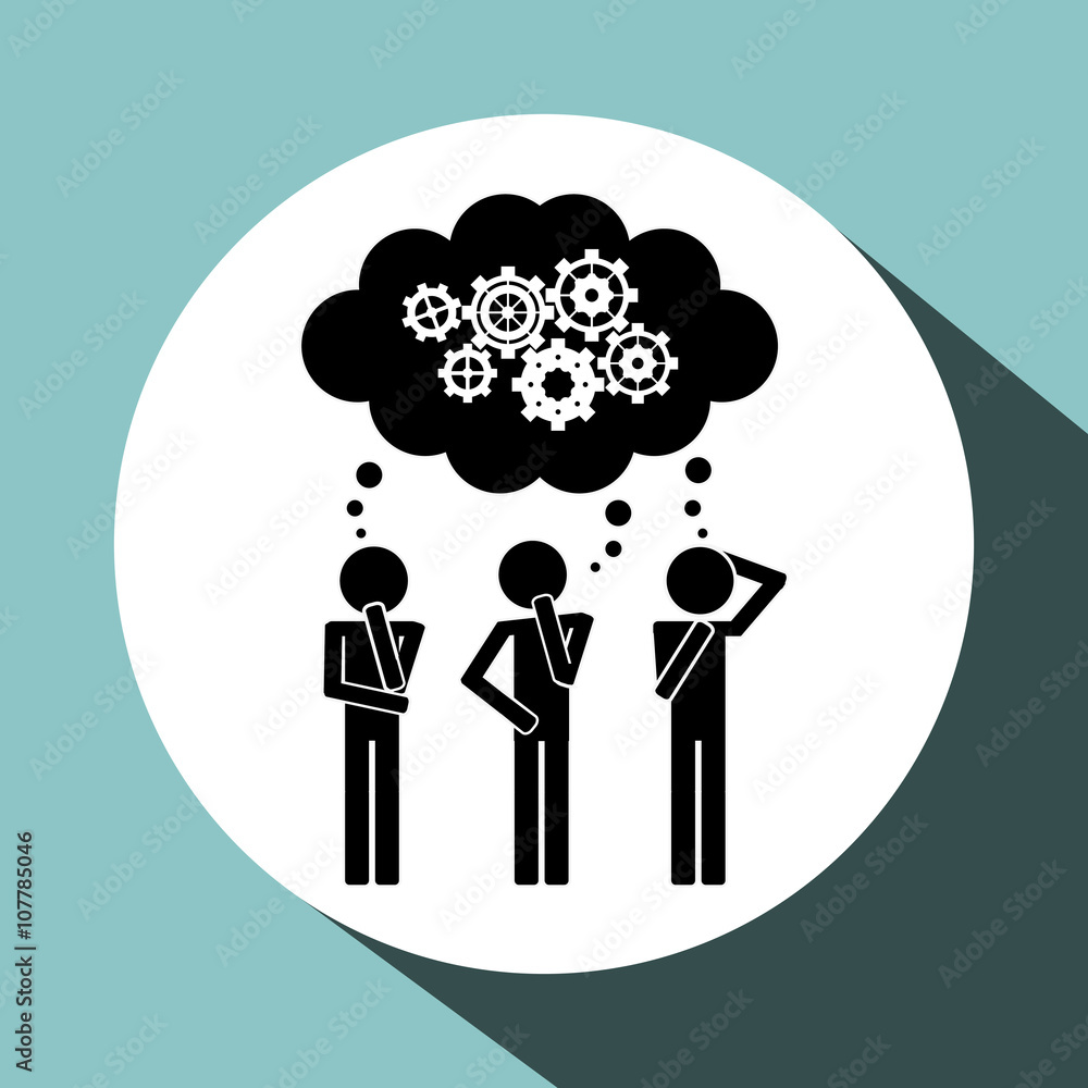 Teamwork wirth gear design, vector illustration Teamwork wirth gear design, vector illustration
