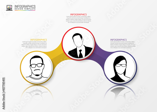 Modern organization chart template. Vector