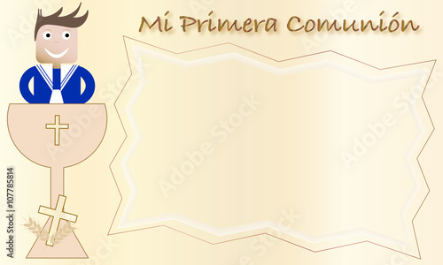 My first communion card