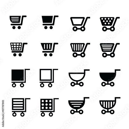 Shopping cart icons design