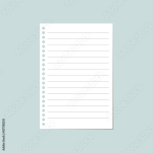 notebook paper sheet