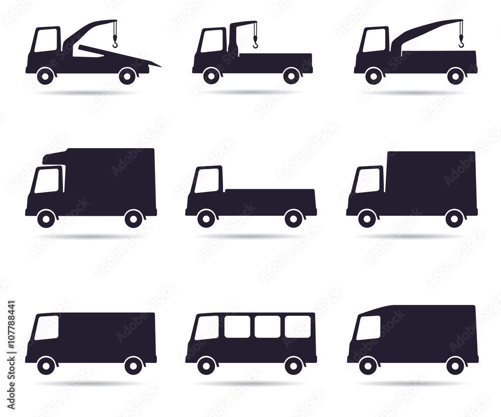 Truck icon set Truck icon set
