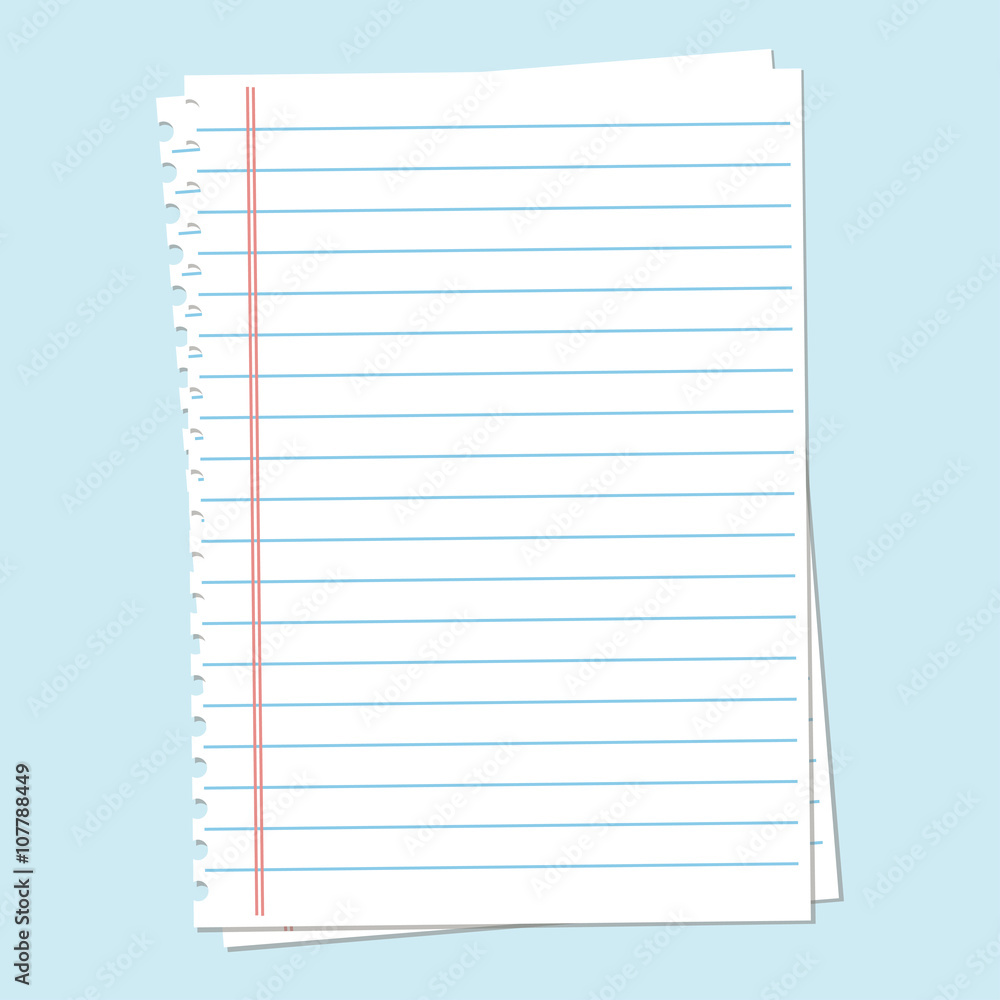notebook paper sheet notebook paper sheet