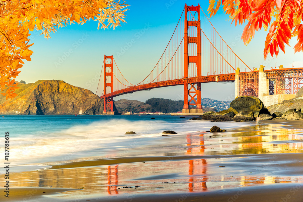 Golden Gate, San Francisco, California, USA. - obrazy, fototapety, plakaty 