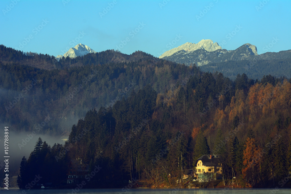 Fototapeta premium Lake Bled and the Triglav, Bled, Slovenia