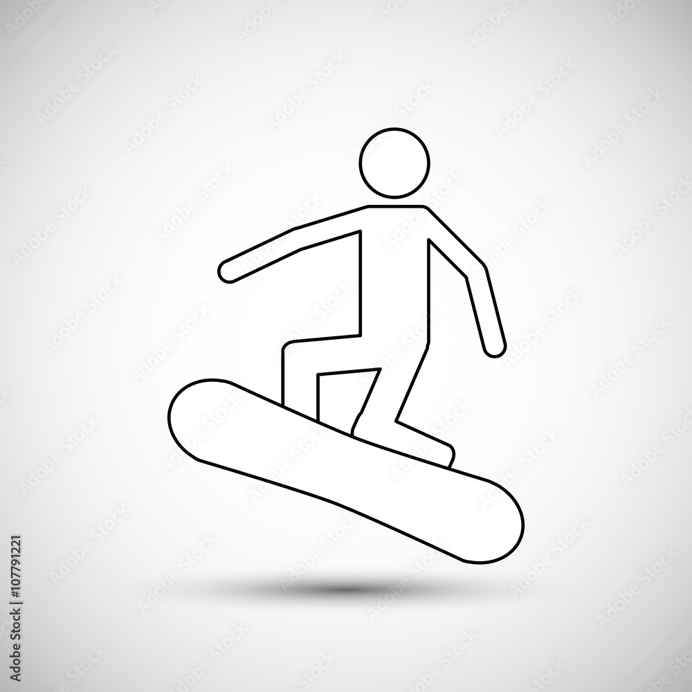 Fototapeta premium snowboard sport design, vector illustration