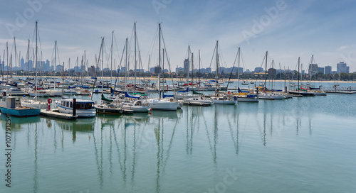 St Kilda marina with Melbourne in the background © gb27photo