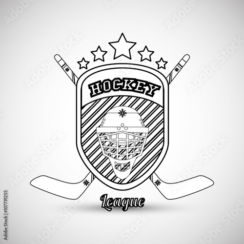 hockey sport design, vector illustration