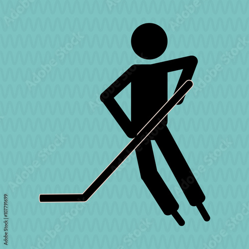 hockey sport design, vector illustration
