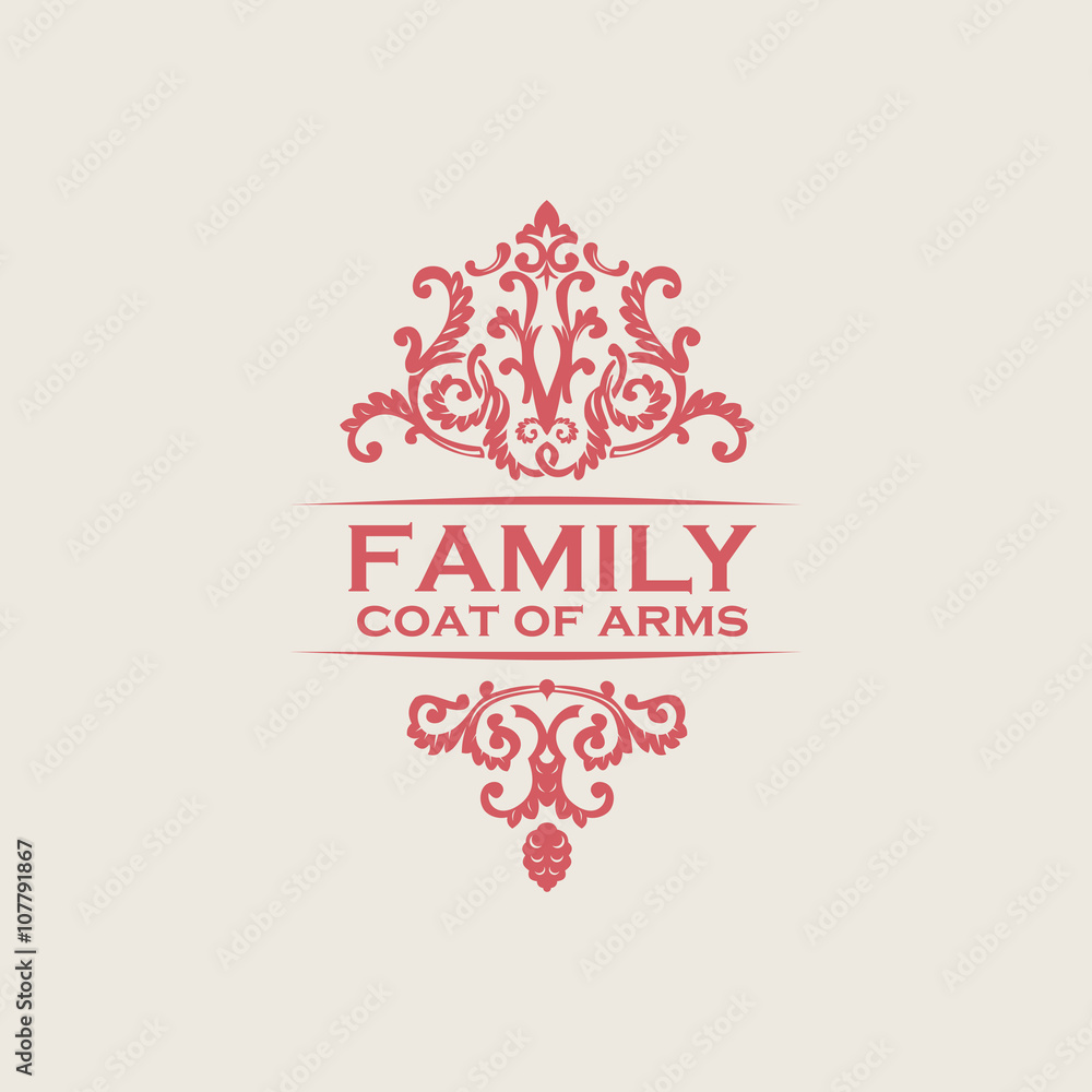 Fototapeta premium Vintage luxury emblem. Elegant Calligraphic vector logo