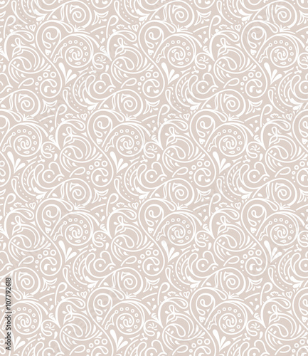 Seamless floral tile background pattern in vector