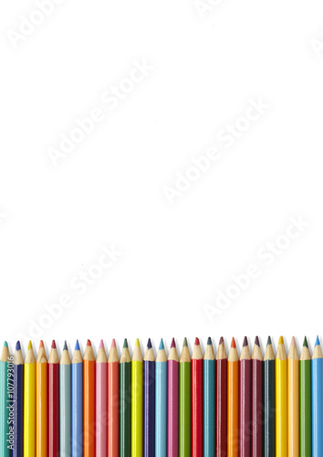 Colouring Pencil Border - White 2