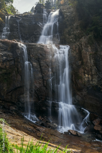 Beautiful waterfall.  Ramboda Falls waterfall in Sri Lanka