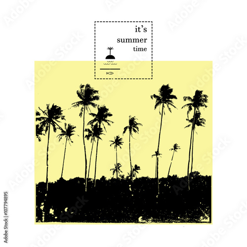 Palm collection. Vector. Isolated