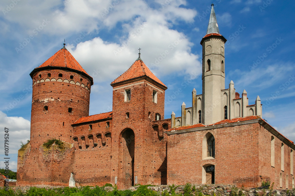  Gothic Episcopal castle in Reszel. Poland.