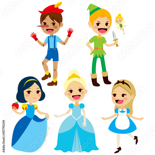 Fantasy children fairy tale characters collection