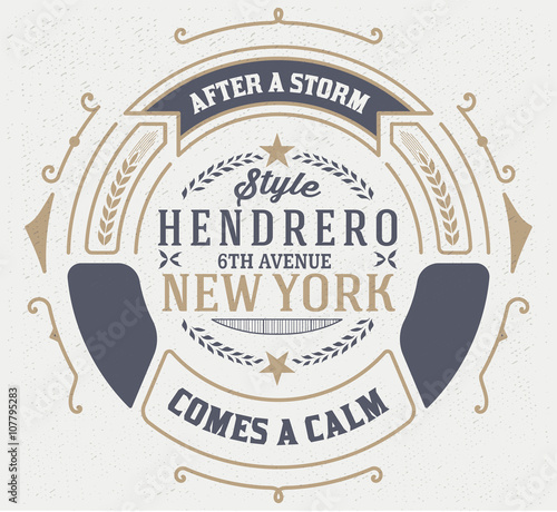Vintage Logo Template, Hotel, Restaurant, Business or Boutique I