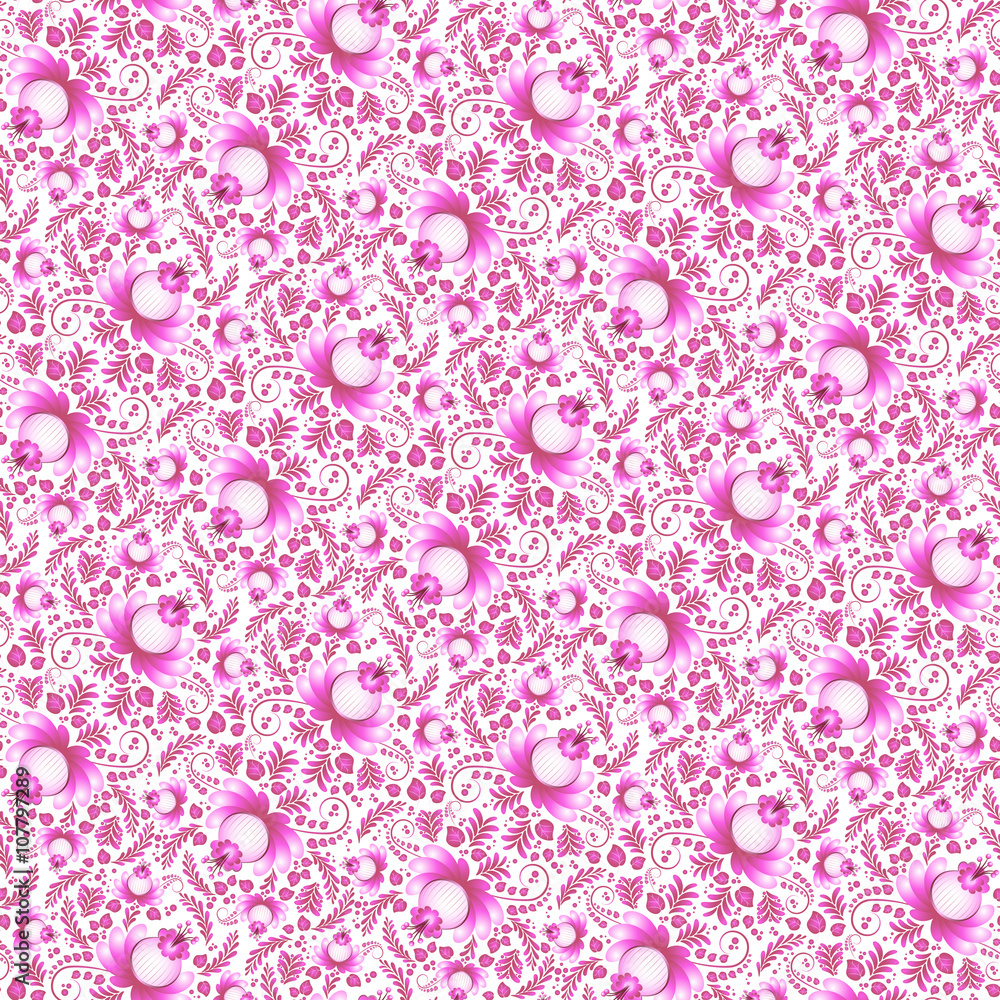 Seamless floral pattern with pink flowers Seamless floral pattern with pink flowers